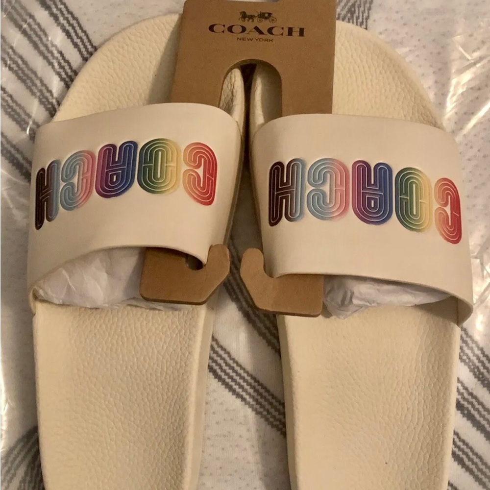 NEW Coach Sport Slides/Sandal Sz 10D (White)